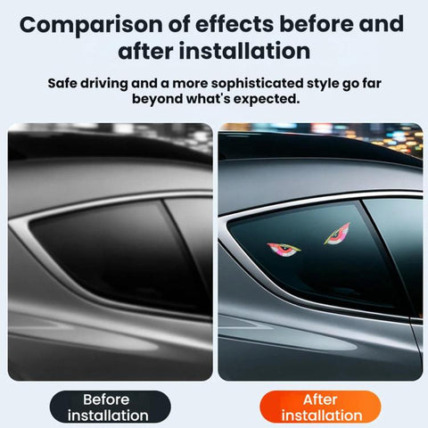 Car LED Wireless Solar-Powered Evil Eye Triangular Window Decorative Light, Y5, Y6, Y7
