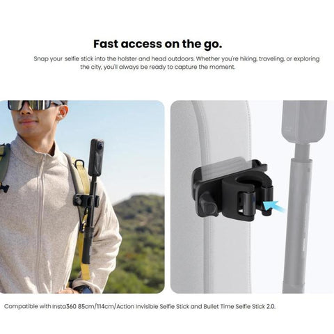 For Insta360 Original Selfie Stick Backpack Mount, Selfie Stick Backpack Mount