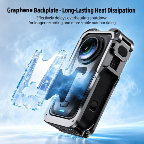 For Insta360 X6 Flymile Heat Dissipation Cage Camera Shockproof Protective Frame
