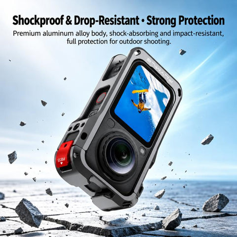 For Insta360 X6 Flymile Heat Dissipation Cage Camera Shockproof Protective Frame