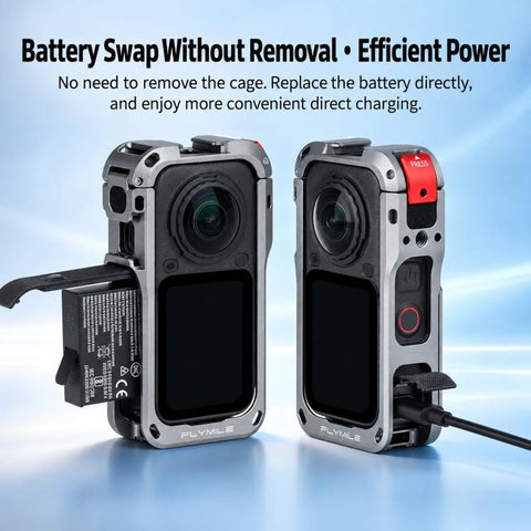 For Insta360 X6 Flymile Heat Dissipation Cage Camera Shockproof Protective Frame