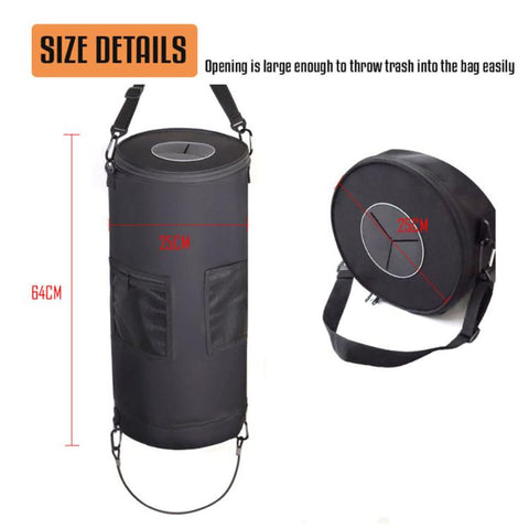 Portable Boat Trash Can with Bottom Zipper Leakproof Marine Garbage Bag for Pontoon & RV