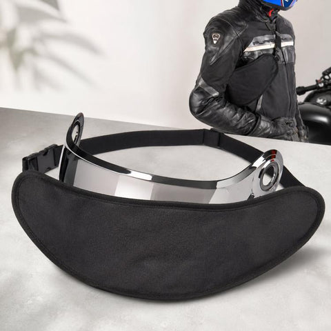 Universal Motorcycle Helmet Visor Bag Scratch-Proof Shield Carrying Pouch with Adjustable Waist Strap