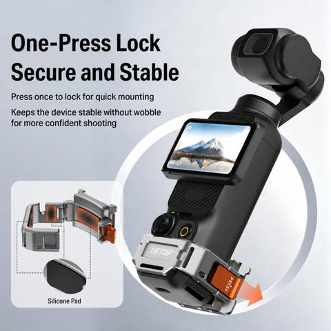 For DJI Osmo Pocket 4 / 3 LKTOP Quick Release Expansion Frame Aluminum Cage with Cold Shoe & Arca Swiss, AC-012