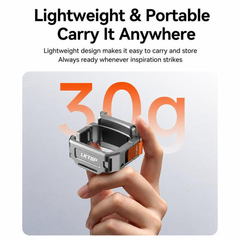 For DJI Osmo Pocket 4 / 3 LKTOP Quick Release Expansion Frame Aluminum Cage with Cold Shoe & Arca Swiss, AC-012
