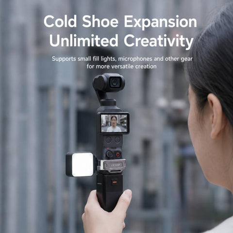For DJI Osmo Pocket 4 / 3 LKTOP Quick Release Expansion Frame Aluminum Cage with Cold Shoe & Arca Swiss, AC-012
