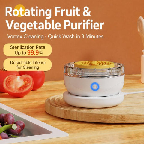 Fruit Vegetable Washing Machine Food Purifier With Wireless Charging Base