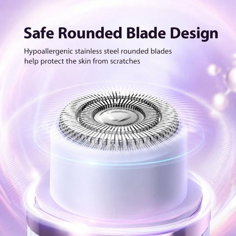 Women Electric Bikini Trimmer 2 In 1 Cordless Body Hair Razor With 3D Arc Blade & Knife Net