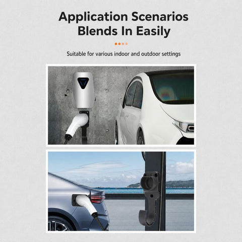 Type 2 EV Charger Holder Wall Mount IEC 62196-2 Electric Vehicle Cable Holder & Charger Holster Dock