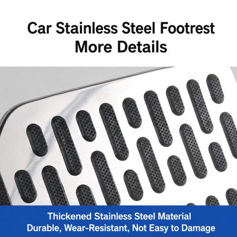 Stainless Steel Car Floor Mat Heel Plate Pad Anti-Slip Driver Side Heel Protector Repair Kit