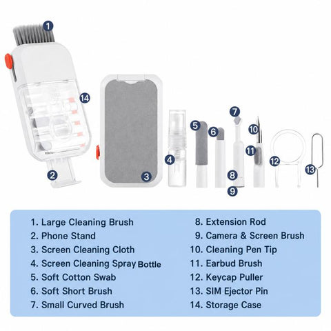 14 In 1 Electronics Cleaning Kit Phone Screen Cleaner Tool, 14 In 1
