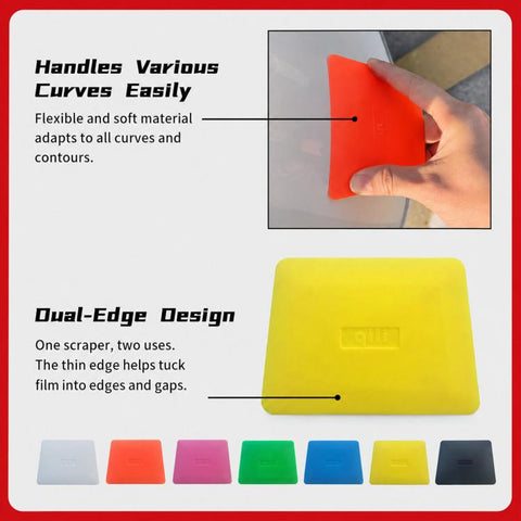 qili Car Window Tinting Tools Trapezoidal Film Thin Trimming Scraper, 10x8cm