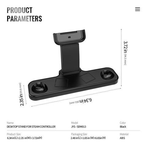 For Steam Controller 2 / 1 JYS Magnetic Charging & Display Docking Station Desktop Stand, Desktop Stand