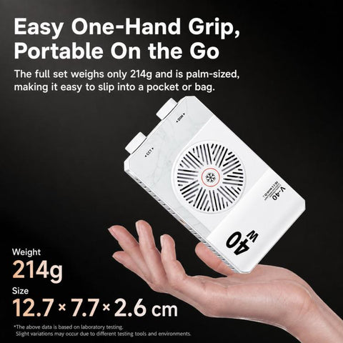 V-40 Portable 40W LED Video Light 2500K-9000K CRI 96+ Rechargeable Pocket Photography Light Panel, V-40