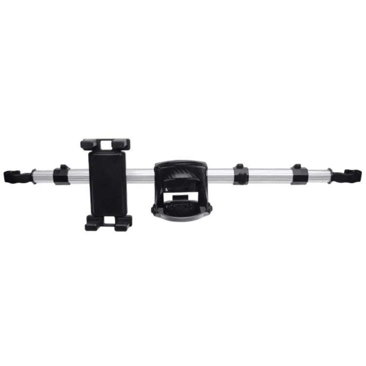 Car Seat Back Aluminum Tube Phone Holder Cup Holder With Hooks