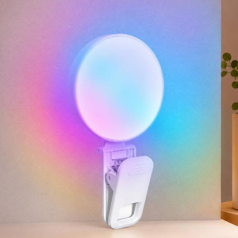 M81 Clip-On Phone Video Light Vlog Selfie Rechargeable Pocket Light, Three Color Temperatures, Three Color Temperatures+Full RGB Color