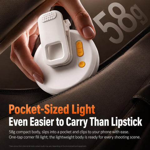 M81 Clip-On Phone Video Light Vlog Selfie Rechargeable Pocket Light, Three Color Temperatures, Three Color Temperatures+Full RGB Color