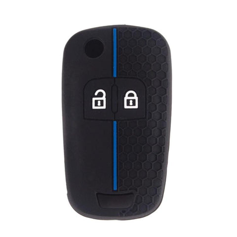 Folding Two-Button Honeycomb Texture Full-Coverage Key Cover for Opel Meriva