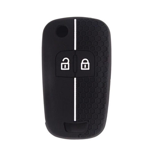 Folding Two-Button Honeycomb Texture Full-Coverage Key Cover for Opel Meriva