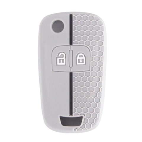 Folding Two-Button Honeycomb Texture Full-Coverage Key Cover for Opel Meriva