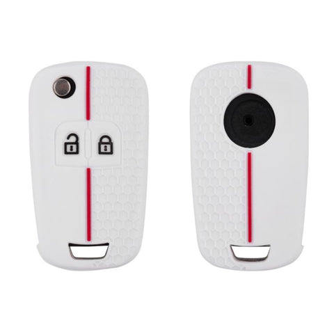 Folding Two-Button Honeycomb Texture Full-Coverage Key Cover for Opel Meriva