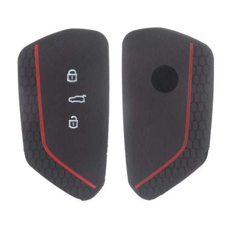 2pcs Silicone Key Fob Cover For Volkswagen Golf 8 / Talagon / ID4 Crozz / ID6X / Teramont