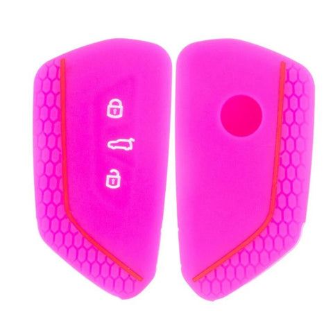 2pcs Silicone Key Fob Cover For Volkswagen Golf 8 / Talagon / ID4 Crozz / ID6X / Teramont