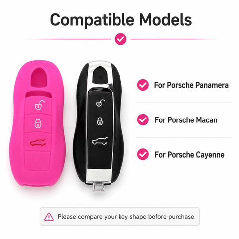 Silicone Key Fob Cover For Porsche Panamera / Macan / Cayenne