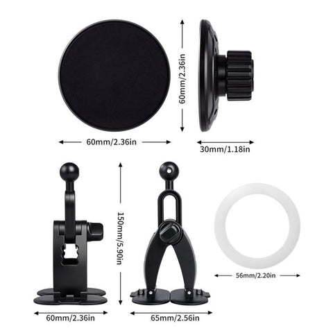 Car Center Console Navigation Fixed Adhesive Base Bracket, Magnetic