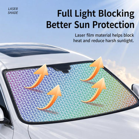 Car Windshield Laser-Etched Thickened Foldable Sunshade, 140x70cm, 130x60cm, 130x70cm, 140x75cm, 150x80cm