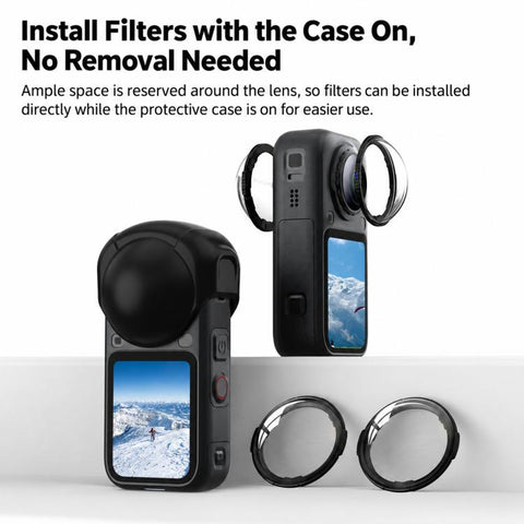 For Insta360 X6 Flymile Action Camera Dustproof Silicone Lens Cover