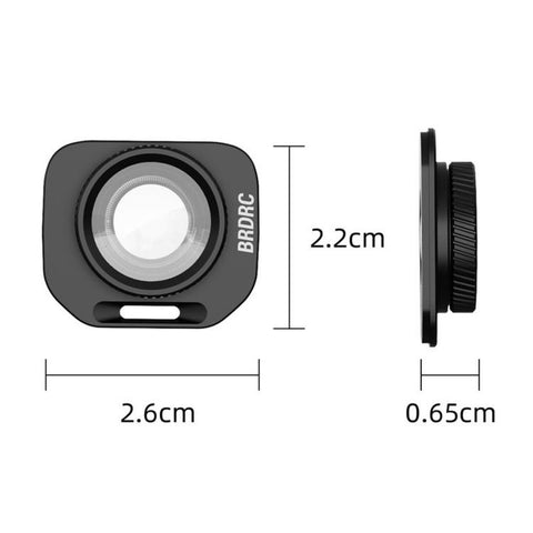 For Insta360 Luna Pro BRDRC External 108-Degree Wide-Angle Lens