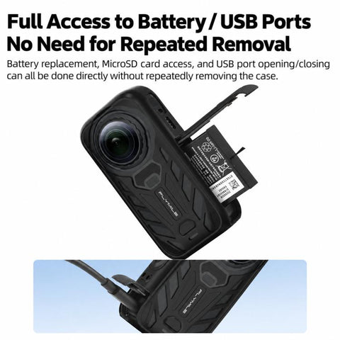For Insta360 X6 Flymile Silicone Protective Case And Lens Cover