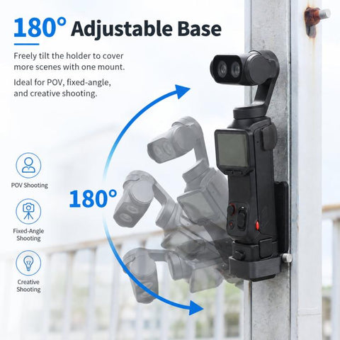 For Insta360 Luna Pro / Ultra Magnetic Mount Holder with 180-degree Adjustable Base, Base Type