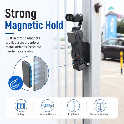 For Insta360 Luna Pro / Ultra Magnetic Mount Holder with 180-degree Adjustable Base, Base Type