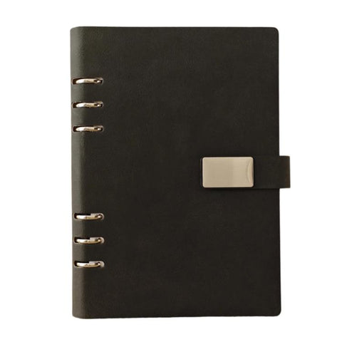 A5 6-Hole Hollow Notebook Loose-Leaf Journal Business Portable Magnetic Buckle Notebook