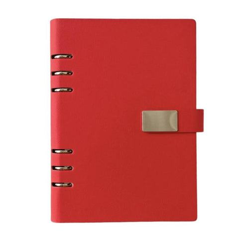 A5 6-Hole Hollow Notebook Loose-Leaf Journal Business Portable Magnetic Buckle Notebook