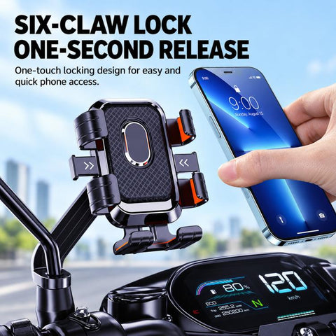 Electric Motorcycle Shake-Stabilized Navigation Phone Holder, Handlebar, Rearview Mirror