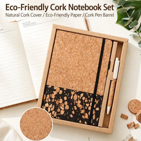 A5 Eco?Friendly Notebook Set With Pen Wood Grain Spliced Journal Business Notepad, Coffee Grounds Patchwork, Tea Leaf Scrap Patchwork, Coffee Grounds Pieced-Together, Black Tea Residue, Sapwood Pattern