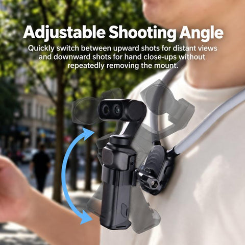 For Insta360 Luna Ultra Quick Release Neck Mount and Wrist Strap Kit Hands-Free Cycling POV Harness Bracket Set, Neck Mount and Wrist Strap Kit