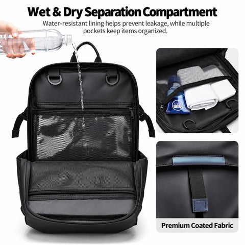 REMOID 1204A Sports Travel Backpack With Helmet Basketball Holder Waterproof Laptop Bag