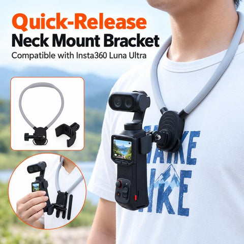 For Insta360 Luna Pro / Ultra Quick Release Expansion Frame Mount Adapter, Bracket Only, Neck Mount Set