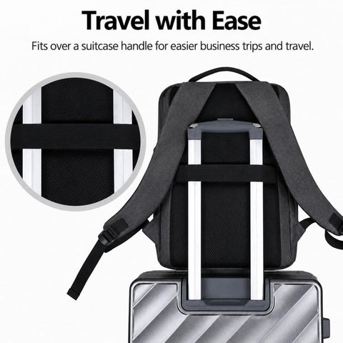 REMOID 1172 Laptop Backpack Water Resistant Business Travel Backpack With USB Charging Port