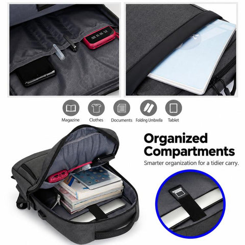 REMOID 1172 Laptop Backpack Water Resistant Business Travel Backpack With USB Charging Port