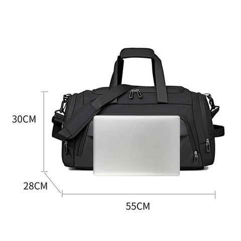 REMOID T26 Large Gym Duffle Bag Travel Backpack Convertible Sport Shoulder Bag With Shoe Compartment Wet Pocket