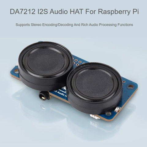 Waveshare DA7212 I2S Audio HAT Type B For Raspberry Pi Onboard Speaker Headers And EEPROM Chip