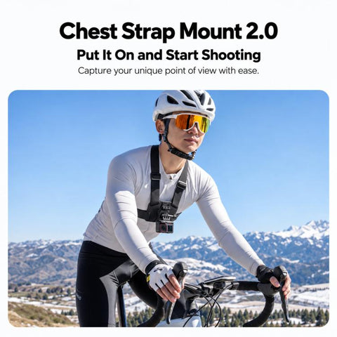 For Insta360 X6 / X5 / Ace Pro 2 / GO Ultra Original Chest Mount 2.0, Chest Mount 2.0