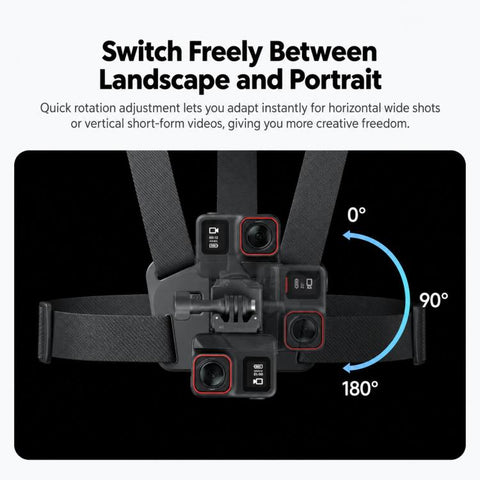 For Insta360 X6 / X5 / Ace Pro 2 / GO Ultra Original Chest Mount 2.0, Chest Mount 2.0