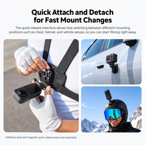 For Insta360 X6 / X5 / Ace Pro 2 / GO Ultra Original Chest Mount 2.0, Chest Mount 2.0