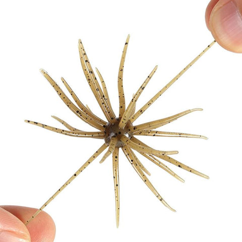 6 PCS/Pack HENGJIA Floating Sea Urchin Soft Fishing Lures Elastic TPR Bug Baits, 0.5g, 1.6g, 2.6g